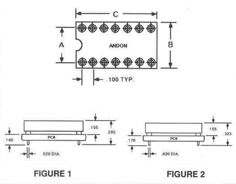 ANDON 200℃封閉框架ICDIP插座，不帶支架
